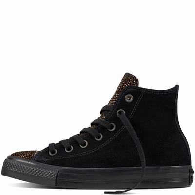 Converse Chuck Taylor All Star '70 Cheetah Pony Hair High Tops Womens - Black/Black/Black Shoes (274TXKQA)